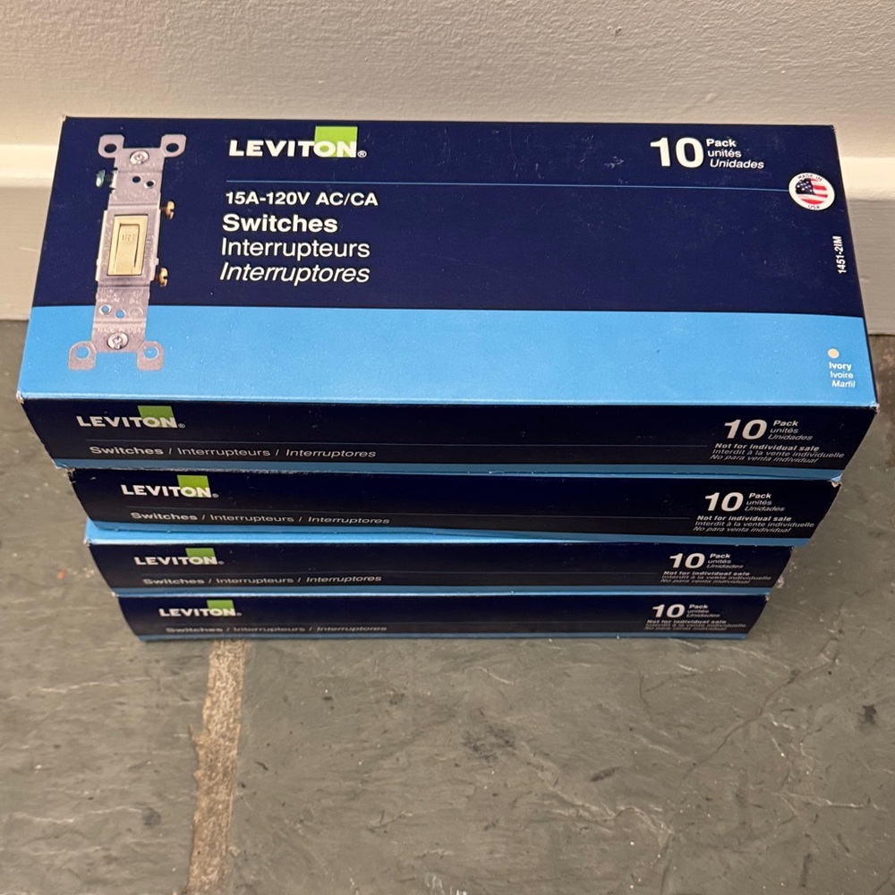 Leviton Blue Switches - 10 Pack